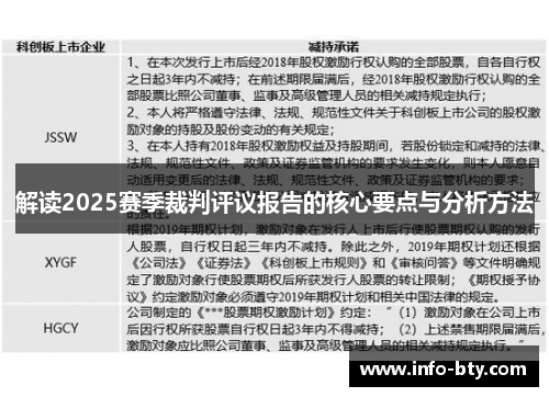 解读2025赛季裁判评议报告的核心要点与分析方法