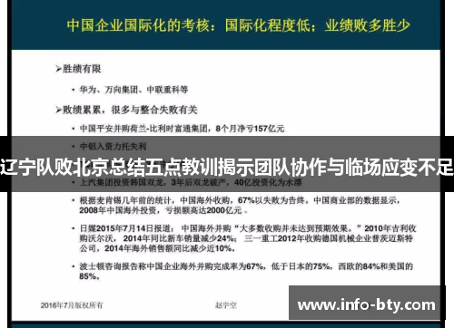 辽宁队败北京总结五点教训揭示团队协作与临场应变不足